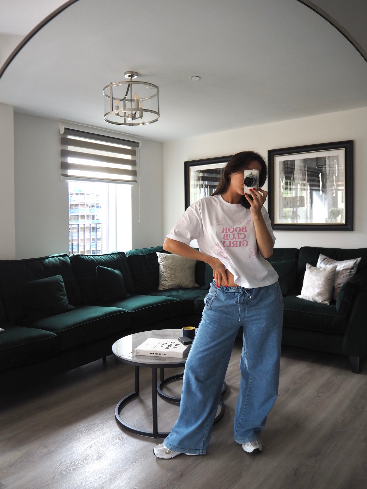 Book Club Girly White Boxy T-Shirt
