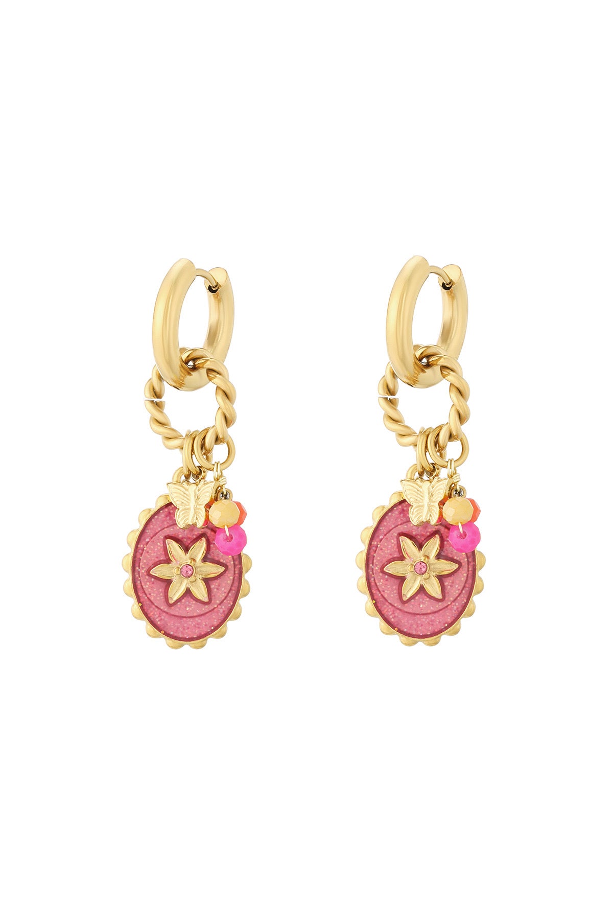 Pink Stardust Gold Huggies