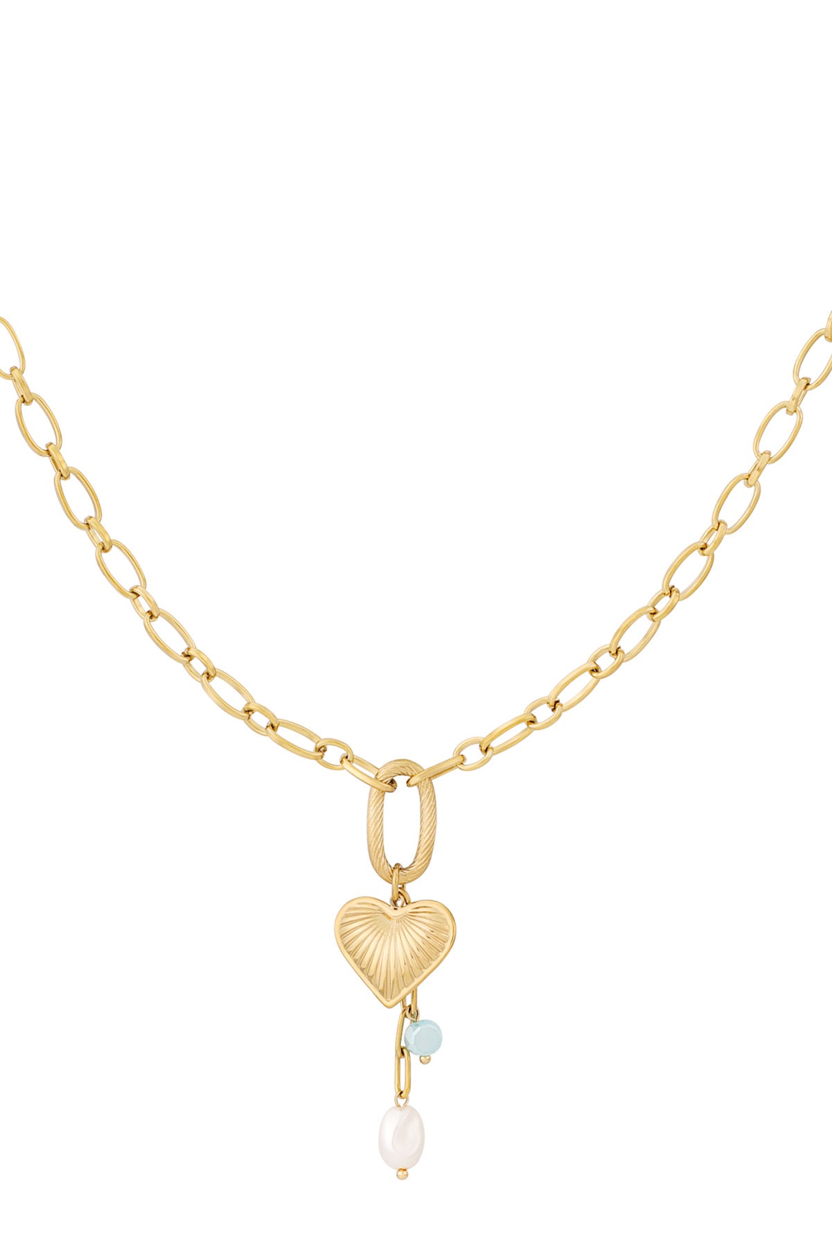 Gold Heart Charm Necklace