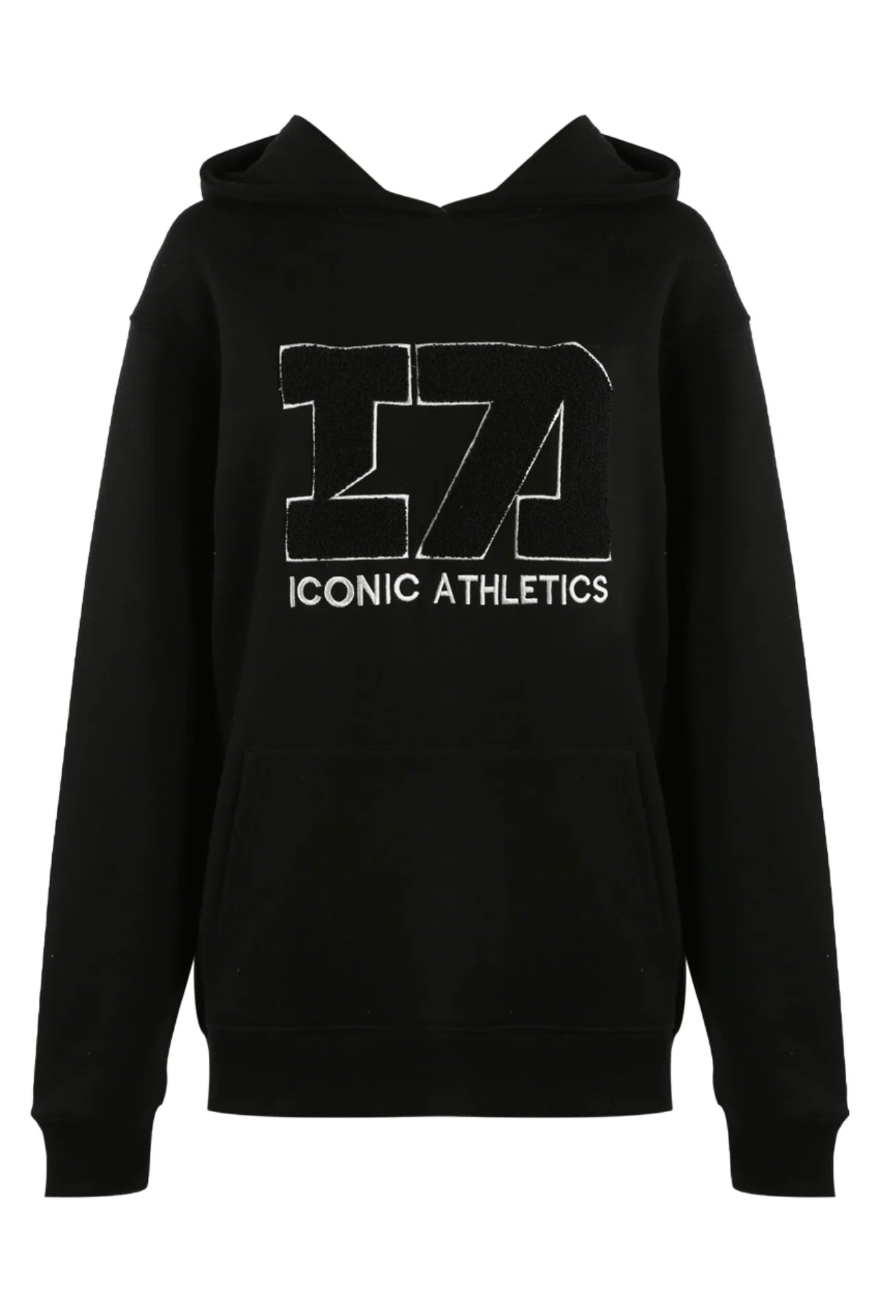Iconic Athletics Oversized Black Hoodie