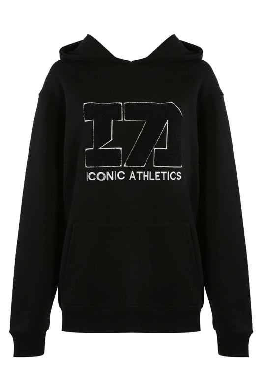 Iconic Athletics Oversized Black Hoodie