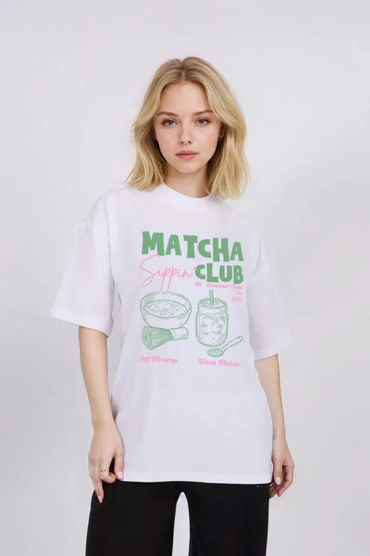 Matcha Club Oversized Tee