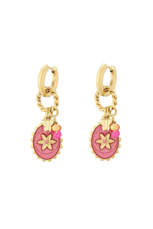 Pink Stardust Gold Huggies
