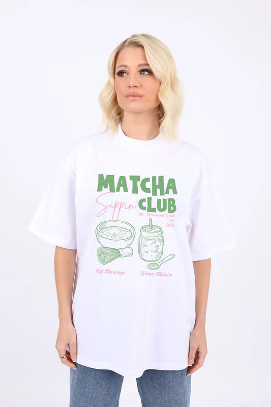 Matcha Club Oversized Tee